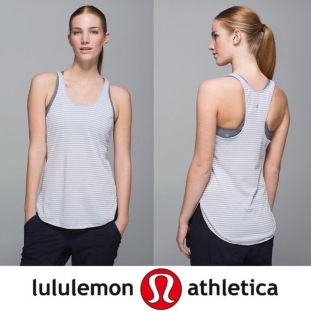 Lululemon Athletica Light Gray Tank Top